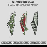 Palestine Maps 1408 Embroidery File 6 sizes