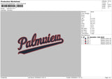 Palmviewtext Embroidery File 6 sizes