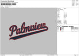 Palmviewtext Embroidery File 6 sizes