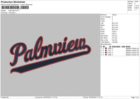 Palmviewtext Embroidery File 6 sizes