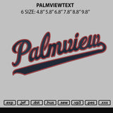 Palmviewtext Embroidery File 6 sizes