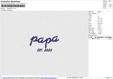 Papa 2023 Embroidery File 6 size