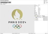 Paris 2024 Embroidery File 6 size