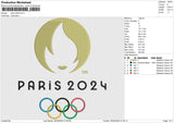 Paris 2024 Embroidery File 6 size