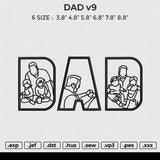 DAD v9 Embroidery File 6 size