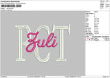Zulitext Embroidery File 6 sizes