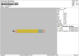 Pencil 0608 Embroidery File 6 sizes