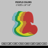 People Colors Embroidery File 6 sizes