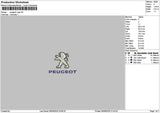 Peugeot 0606 Embroidery File 6 sizes