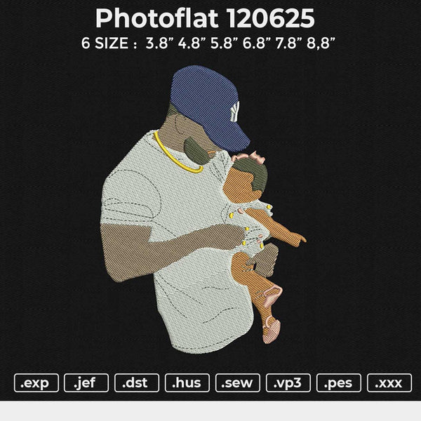 Photoflat 120625 Embroidery File 6 size