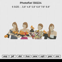 Photoflat 130224 Embroidery File 6 size