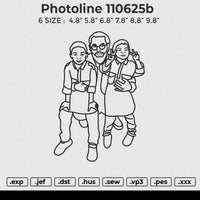 Photoline 110625b Embroidery File 6 size
