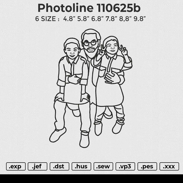 Photoline 110625b Embroidery File 6 size
