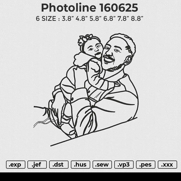 Photoline 160625 Embroidery File 6 size
