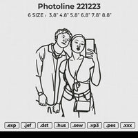 Photoline 221223 Embroidery File 6 size