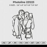 Photoline 221223 Embroidery File 6 size