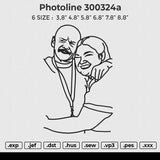 Photoline 300324a Embroidery File 6 size