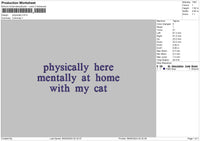 Mentallytext01 Embroidery File 6 sizes