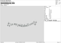 Pickballtext Embroidery File 6 sizes