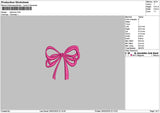 Pinkbow 2602 Embroidery File 6 sizes