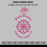 Pinkflowers Xmas Embroidery File 6 sizes