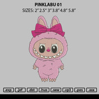 Pinklabu 01 Embroidery File 6 sizes