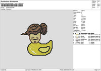 Duck Hat V1 Embroidery File 6 sizes