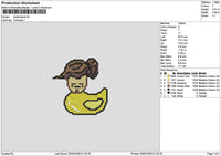 Duck Hat V1 Embroidery File 6 sizes