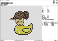 Duck Hat V1 Embroidery File 6 sizes