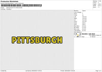 Pitsburgh text Embroidery File 6 size