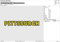 Pitsburgh text Embroidery File 6 size