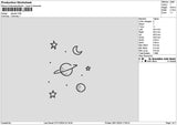 Planet2811 Embroidery File 6 sizes