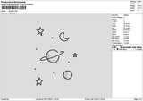 Planet2811 Embroidery File 6 sizes