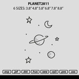 Planet2811 Embroidery File 6 sizes