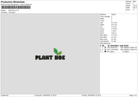 Plant Hoe Embroidery File 6 sizes