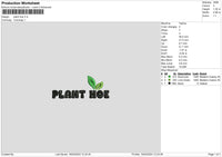 Plant Hoe Embroidery File 6 sizes