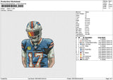 Player 17 Embroidery File 6 size