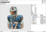 Player 17 Embroidery File 6 size