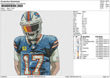 Player 17 Embroidery File 6 size