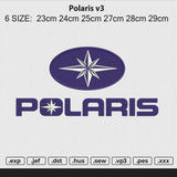 Polaris v3 Embroidery File 6 size