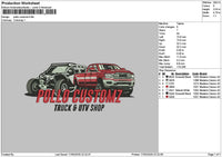 Cars 1703 Embroidery File 6 sizes
