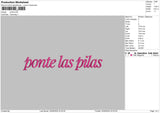 Pontetext Embroidery File 6 sizes