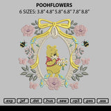 Poohflowers Embroidery File 6 sizes
