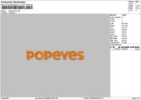 Popeyestext 0705 Embroidery File 6 sizes