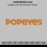 Popeyestext 0705 Embroidery File 6 sizes