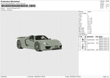 porsche 918 spyder Embroidery File 6 size