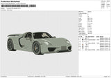 porsche 918 spyder Embroidery File 6 size