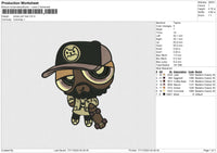 Power Puf Man Embroidery File 6 size