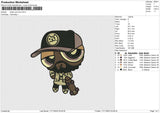 Power Puf Man Embroidery File 6 size