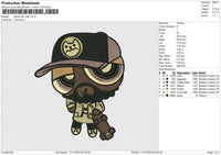Power Puf Man Embroidery File 6 size